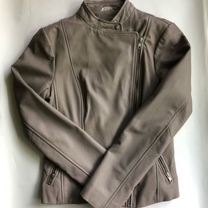 SOIA & KYO Leather Fitted Moto Jacket. Size S